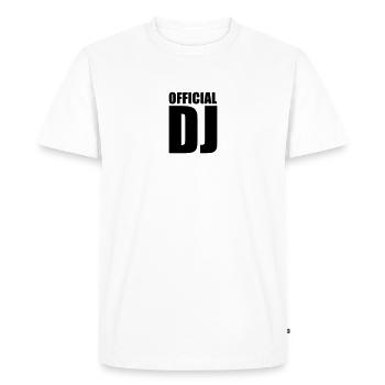 DJ - Men's Premium Organic T-Shirt - white - Front - Nico (187cm)