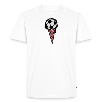 Football soccer ice icecream cone - Men's Premium Organic T-Shirt - white - Front - Nico (187cm)
