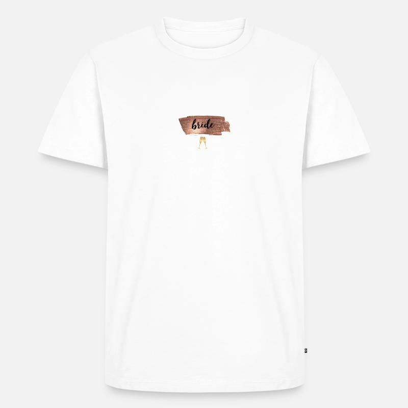 bride - Männer Premium Bio T-Shirt - Weiß