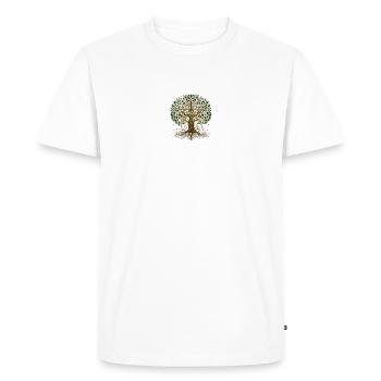 T-shirt Arbre Nature Arbre de vie Unisexe - T-shirt Premium bio Homme - blanc - Devant - Nico (187cm)