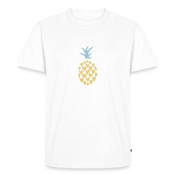 Ananas - ananas-amant - T-shirt Premium bio Homme - blanc - Devant - Nico (187cm)