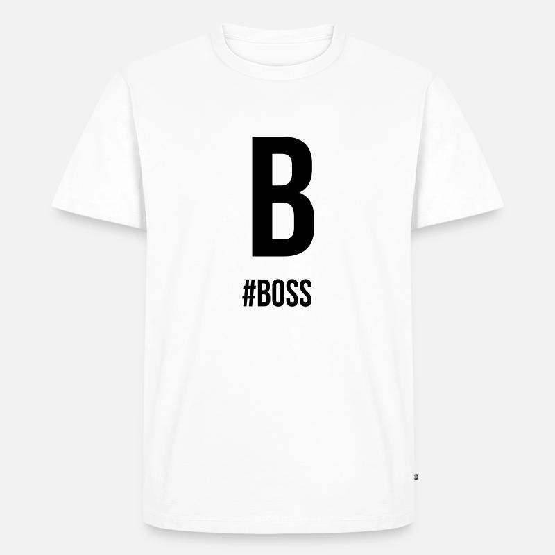 B - Männer Premium Bio T-Shirt - Weiß