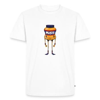 Moutarde - T-shirt Premium bio Homme - blanc - Devant - Nico (187cm)