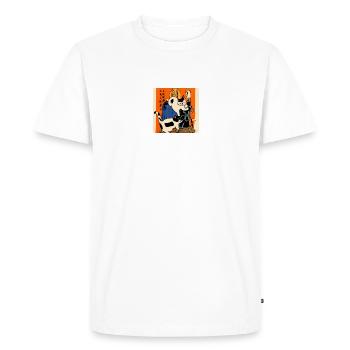 Chats dans le style artistique japonais 3 - T-shirt Premium bio Homme - blanc - Devant - Nico (187cm)