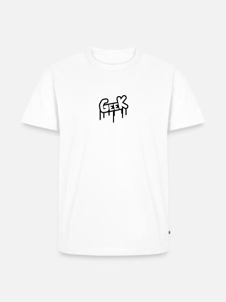 geek_graffiti - Männer Premium Bio T-Shirt - Weiß