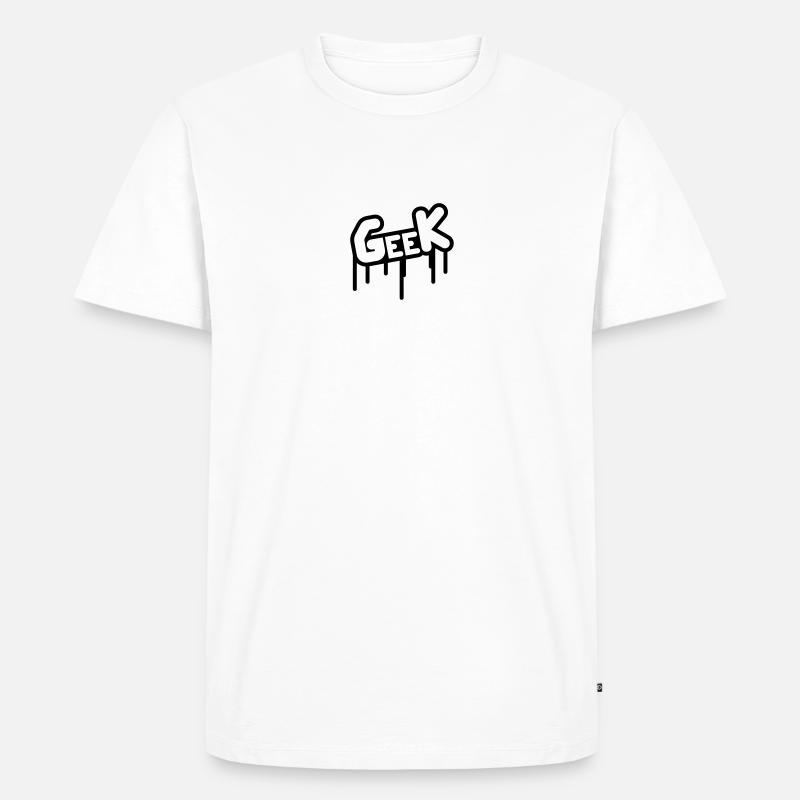 geek_graffiti - Männer Premium Bio T-Shirt - Weiß