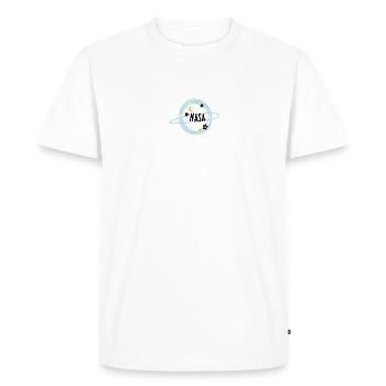 Space and aviation science - Men's Premium Organic T-Shirt - white - Front - Nico (187cm)