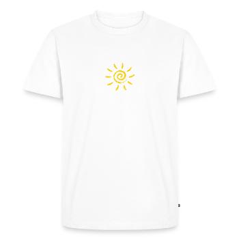 Soleil, été, printemps, vacances, énergie, spirale - T-shirt Premium bio Homme - blanc - Devant - Nico (187cm)