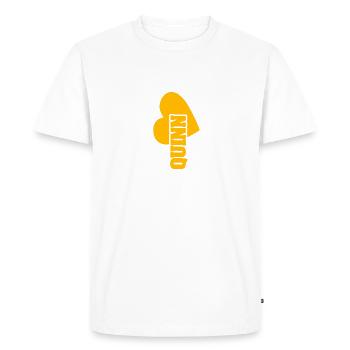Cadeau pour Quinn - T-shirt Premium bio Homme - blanc - Devant - Nico (187cm)