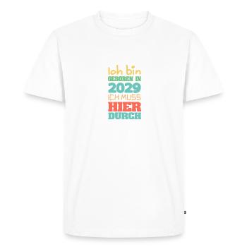 en 2029 - T-shirt Premium bio Homme - blanc - Devant - Nico (187cm)
