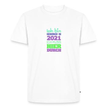 2021 - T-shirt Premium bio Homme - blanc - Devant - Nico (187cm)