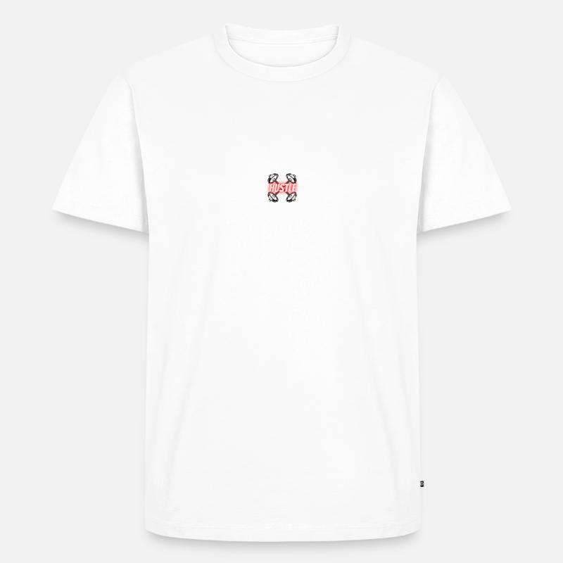 Hustle - Männer Premium Bio T-Shirt - Weiß