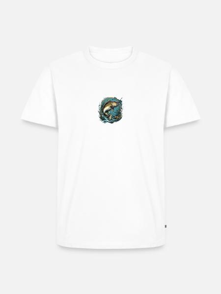 Am Haken - Männer Premium Bio T-Shirt - Weiß