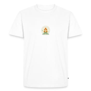 Yoga Lune - T-shirt Premium bio Homme - blanc - Devant - Nico (187cm)