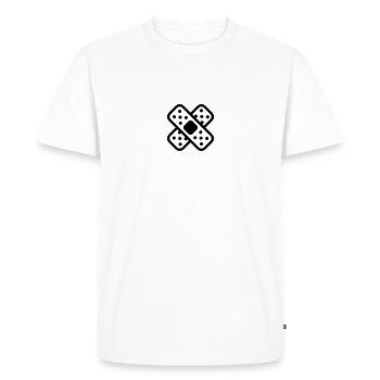 trottoir - T-shirt Premium bio Homme - blanc - Devant - Nico (187cm)