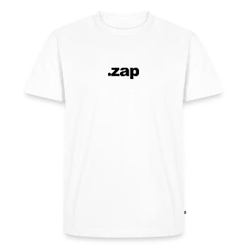 Dot zap - Men's Premium Organic T-Shirt - white - Front - Nico (187cm)