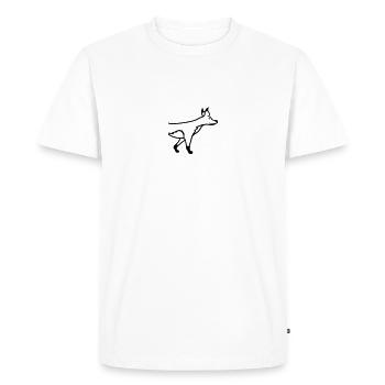 half front front part fox nice design cool cartoon - Men's Premium Organic T-Shirt - white - Front - Nico (187cm)