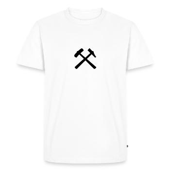 Hammer and Sledge - Men's Premium Organic T-Shirt - white - Front - Nico (187cm)
