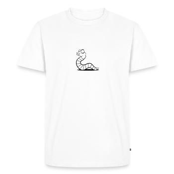 Worm girl Kiss flirt - Men's Premium Organic T-Shirt - white - Front - Nico (187cm)