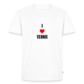 Tennis jersey - Men's Premium Organic T-Shirt - white - Front - Nico (187cm)