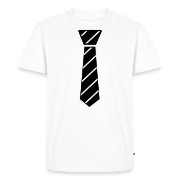 Cravate - T-shirt Premium bio Homme - blanc - Devant - Nico (187cm)