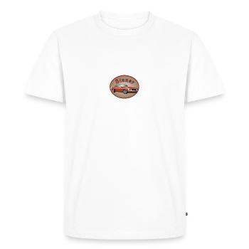116972424 313636546 VOITURES AMÉRICAINES SINNER - T-shirt Premium bio Homme - blanc - Devant - Nico (187cm)