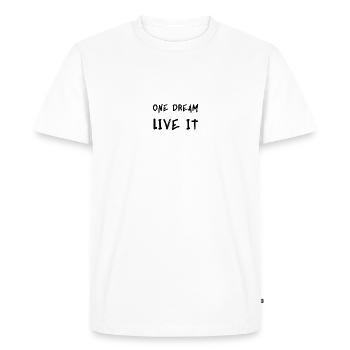 One life Live It - T-shirt Premium bio Homme - blanc - Devant - Nico (187cm)
