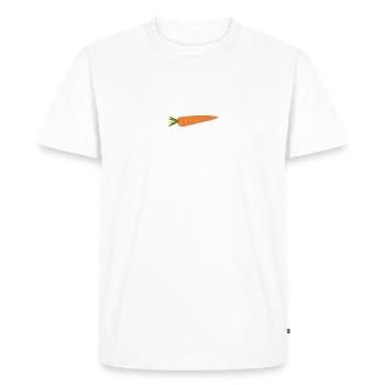 Carrot orange delicious vegetables - Men's Premium Organic T-Shirt - white - Front - Nico (187cm)