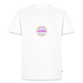 Mother Leona - Men's Premium Organic T-Shirt - white - Front - Nico (187cm)