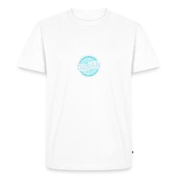 Idée cadeau Dejan - T-shirt Premium bio Homme - blanc - Devant - Nico (187cm)