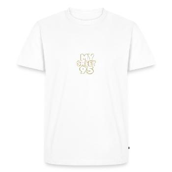 Birthday 95 - Men's Premium Organic T-Shirt - white - Front - Nico (187cm)