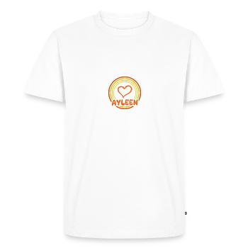 Name: Ayleen - Men's Premium Organic T-Shirt - white - Front - Nico (187cm)