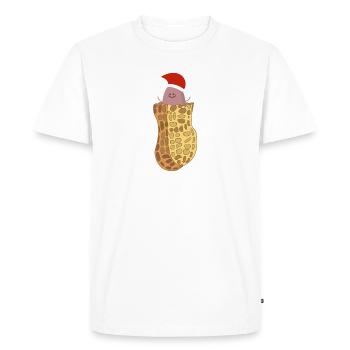 Baby Peanut comme Père Noël - T-shirt Premium bio Homme - blanc - Devant - Nico (187cm)