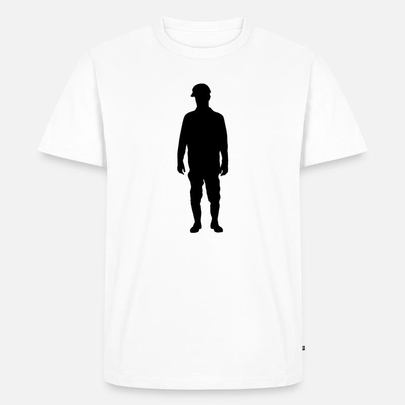 Construction Site Superintendent – Ground - Men's Premium Organic T-Shirt - white