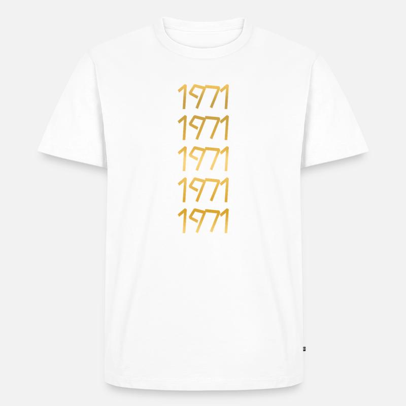 Freizeit 1971 - Männer Premium Bio T-Shirt - Weiß