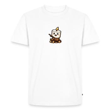 Cuddly marshmallow at the campfire - Men's Premium Organic T-Shirt - white - Front - Nico (187cm)