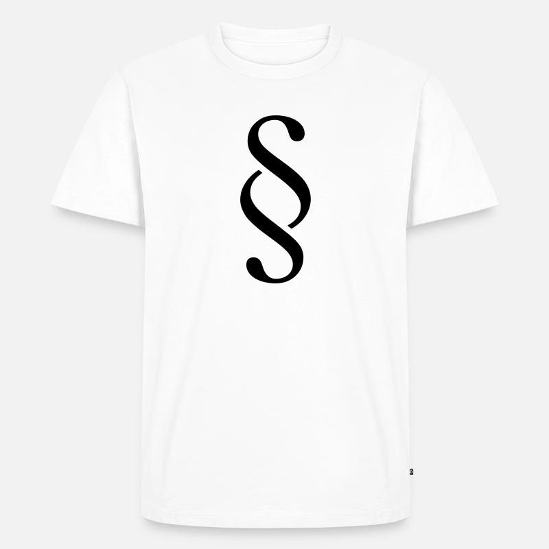 Berufesymbol Paragraf - Männer Premium Bio T-Shirt - Weiß