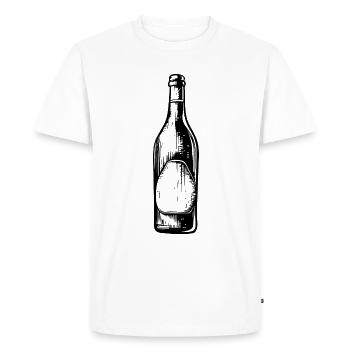 Beer Bottle Beer Drinking Symbol - Men's Premium Organic T-Shirt - white - Front - Nico (187cm)