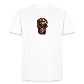 Calavera - Men's Premium Organic T-Shirt - white - Front - Nico (187cm)