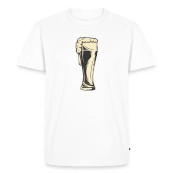 Beer glass - Men's Premium Organic T-Shirt - white - Front - Nico (187cm)