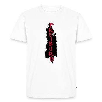 Fribourg - T-shirt Premium bio Homme - blanc - Devant - Nico (187cm)