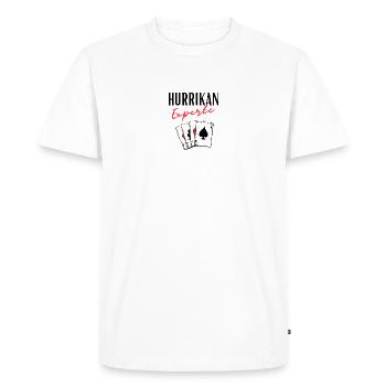 Expert en ouragan - T-shirt Premium bio Homme - blanc - Devant - Nico (187cm)