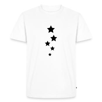 étoiles - T-shirt Premium bio Homme - blanc - Devant - Nico (187cm)