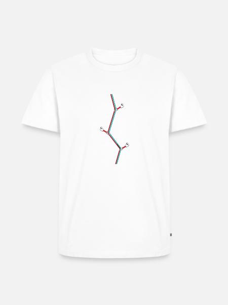 Doppelseil - Männer Premium Bio T-Shirt - Weiß