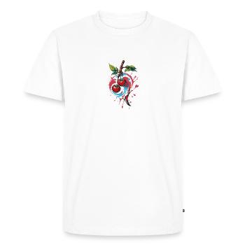 Red Cherry Cherries Cherries Cherry - Men's Premium Organic T-Shirt - white - Front - Nico (187cm)