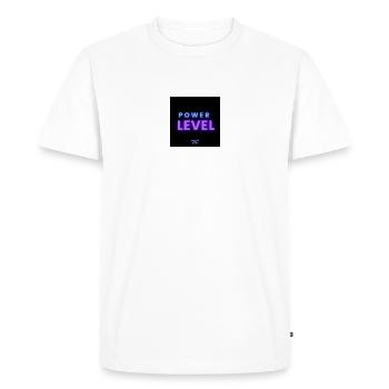Power Level - Men's Premium Organic T-Shirt - white - Front - Nico (187cm)