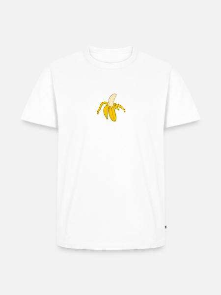 Banane - Männer Premium Bio T-Shirt - Weiß