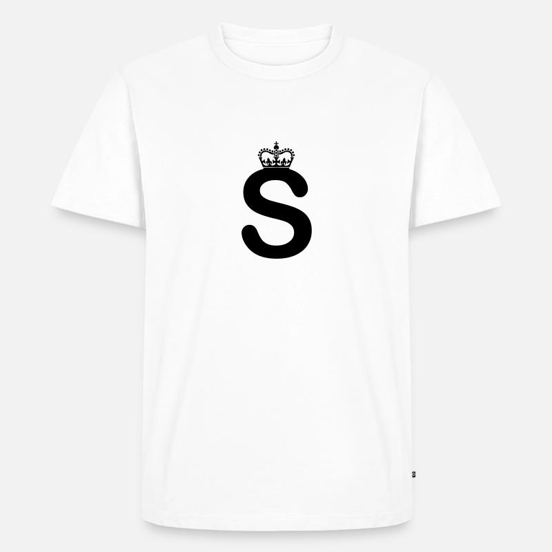 buchstabe S krone - Männer Premium Bio T-Shirt - undefined