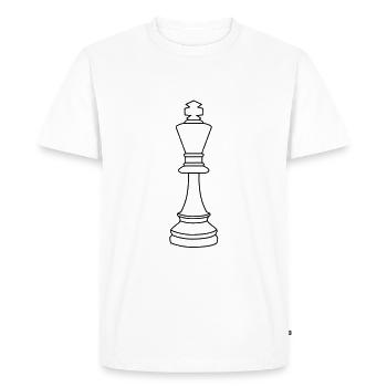 roi d'échecs - T-shirt Premium bio Homme - blanc - Devant - Nico (187cm)