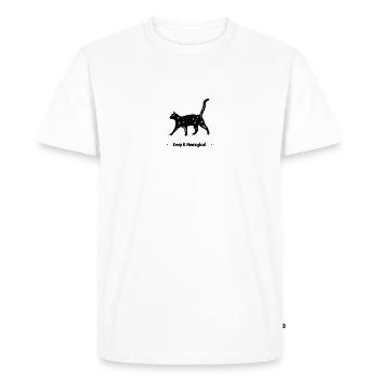 Gardez-le miaou - T-shirt Premium bio Homme - blanc - Devant - Nico (187cm)